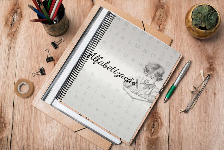 Apostila Caligrafia Alfabetização Infantil Cartilhas Ativadades para Leitura Homeschooling - O MECANISMO