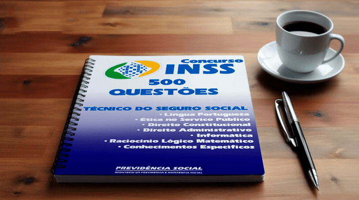 Apostila Concurso INSS 2025 500 Questões Oficial - Criado Pela Banca - O MECANISMO