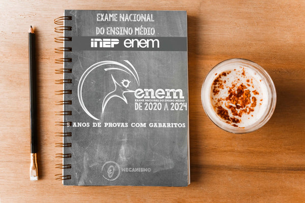 Apostila ENEM 2020 A 2024 (5 Anos) com Gabaritos E Folhas de Redação 1º e 2º Dia de Provas - O MECANISMO