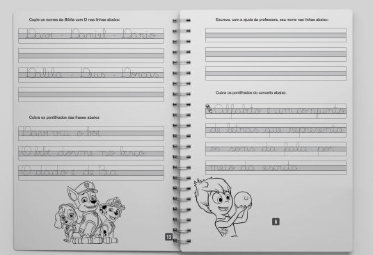 Caderno De Caligrafia Infantil livro de alfabetização - O MECANISMO