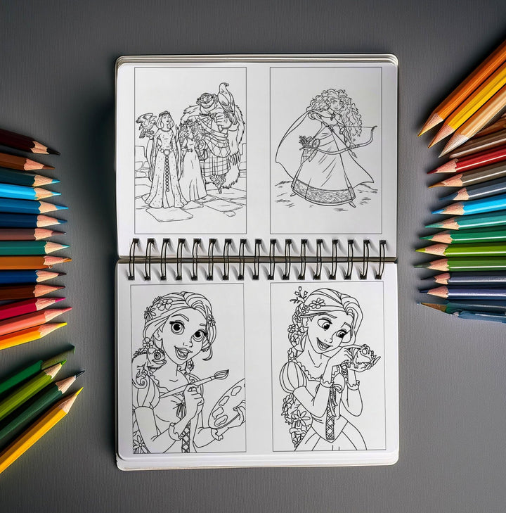 Livro para colorir infantil 300 Desenhos Pintar Princesas Disney (+BRINDE) - O MECANISMO